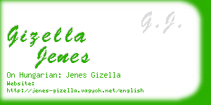 gizella jenes business card